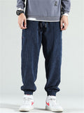 Men's Fashion Corduroy Drawstring Ankle-tied Pants