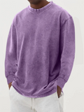Men's Retro Loose Fit Round Neck Long Sleeve Sweatshirts