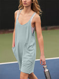 Women's Trendy Solid Color Soft Comfy Short Jumpsuits for Summer