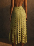 Women's Elegant Chic Circle Pattern Lace Flowy Skirts
