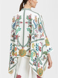 Women's 2pcs Trendy Print Irregular Blouse & Pants Set