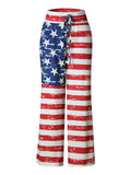 USA Flag Print Loose Casual Pants for Women