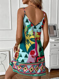 Women's Summer Sexy Holiday Style Print Strappy Dress