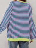 Women's Stylish Long Sleeved Striped Shirts for Spring Autumn