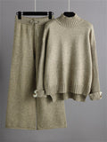 Thermal Autumn High Neck Sweater + Loose Pants