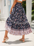 Women's Leisure Blooming Floral Print Boho Skirt