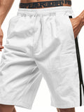 Men's Casual Side Zip Drawstring Beach Shorts
