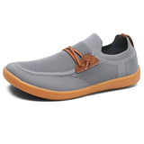 Men's Casual Contrast Color Breathable Mesh Slip-Ons Flats Shoes