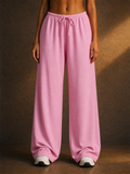 Women High Waist Baggy Drawstring Lounge Wide Leg Sweatpants
