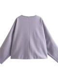Women's Trendy Solid Color V Neck Single Breasted Coat