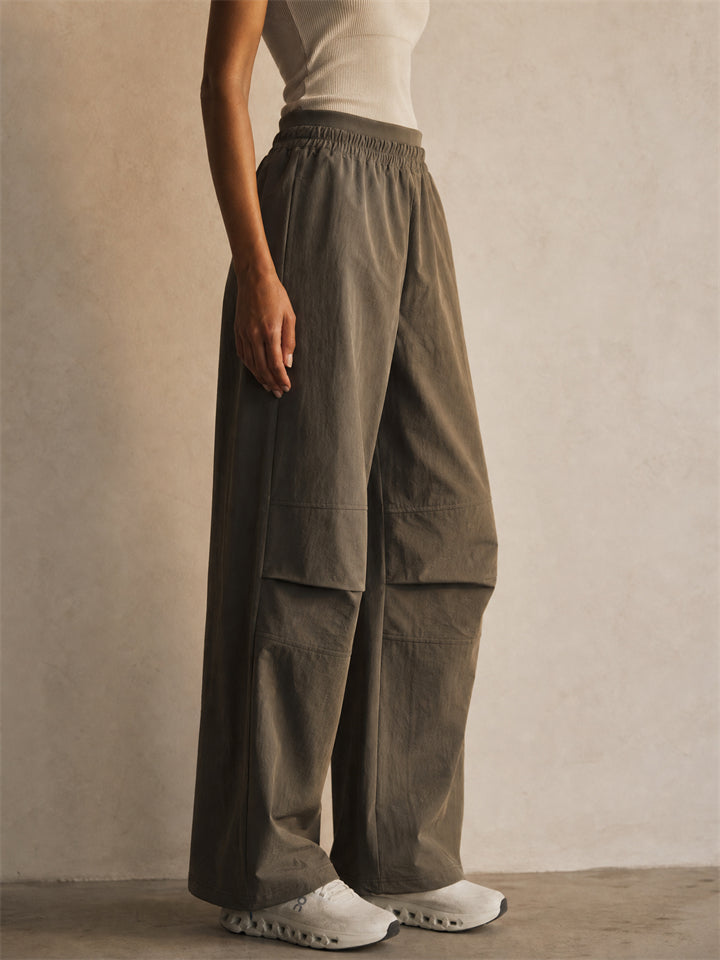 Women Streetwear Outdoor Wide Leg Baggy Cargo Parachute Pants