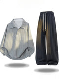 Comfort Textured Jacquard Loose Fit Daily Wear Set for Men