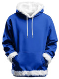 Unisex Fluffy Trimmed kangaroo pocket Hooded Sweatshirts