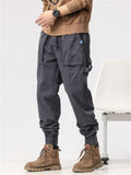 Male Thin Relaxed Fit Ankle-tied Cargo Pants