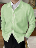 Men's Slim Fit V-Neck Button-Down Casual Business Knitted Cardigan