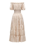 Women's Vintage Off Shoulder Puff Sleeve Renaissance Dress