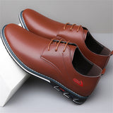 Men's Casual Solid Color Soft Lace Up Flats Shoes
