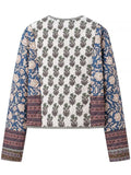 Women's Trendy Contrast Color Patchwork Long Sleeve Cardigan Coat
