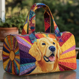 Golden Retriever Dog Pattern Patchwork Weekender Duffle Bag