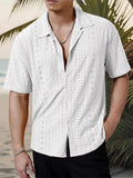 Men's Summer Holiday Style Short Sleeve Lapel Beach Shirts