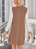 Women's Casual Solid Color Sleeveless Sweater Dress