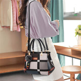 Korean Style Plaid Print Simple Modern Female Handbag