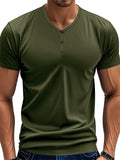 Men's Casual V-neck Quick-drying Short Sleeve Shirt