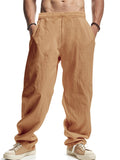 Men's Casual Solid Color Drawstring Beach Pants