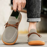 Men's Casual Contrast Color Breathable Mesh Slip-Ons Flats Shoes