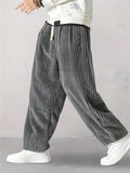 ‌Men's Casual Corduroy Elastic Waist‌ Loose Fit Harem Pants