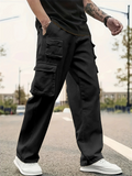 Men's Loose Streetwear Retro Cargo Pants with Multiple Pockets