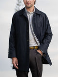 Men's Autumn Simple Solid Color Lapel Single Breasted Trench Coat