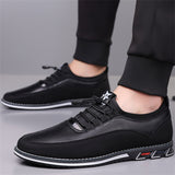 Men's Casual Contrast Color Lace Up Slip-ons Flats Shoes