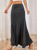 Women's Casual Summer Solid Color Knitted Skirts