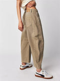 Women's Loose Fitting Low Rise Barrel Jeans
