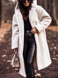 Women's Warm Hooded Maxi Plush Coat for Winter