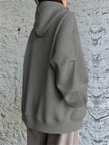 Female Plus Size Casual Plush Drawstring Hoodie