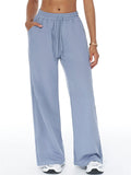 Women's Comfy Drawstring Waist Casual Straight Leg Sweatpants
