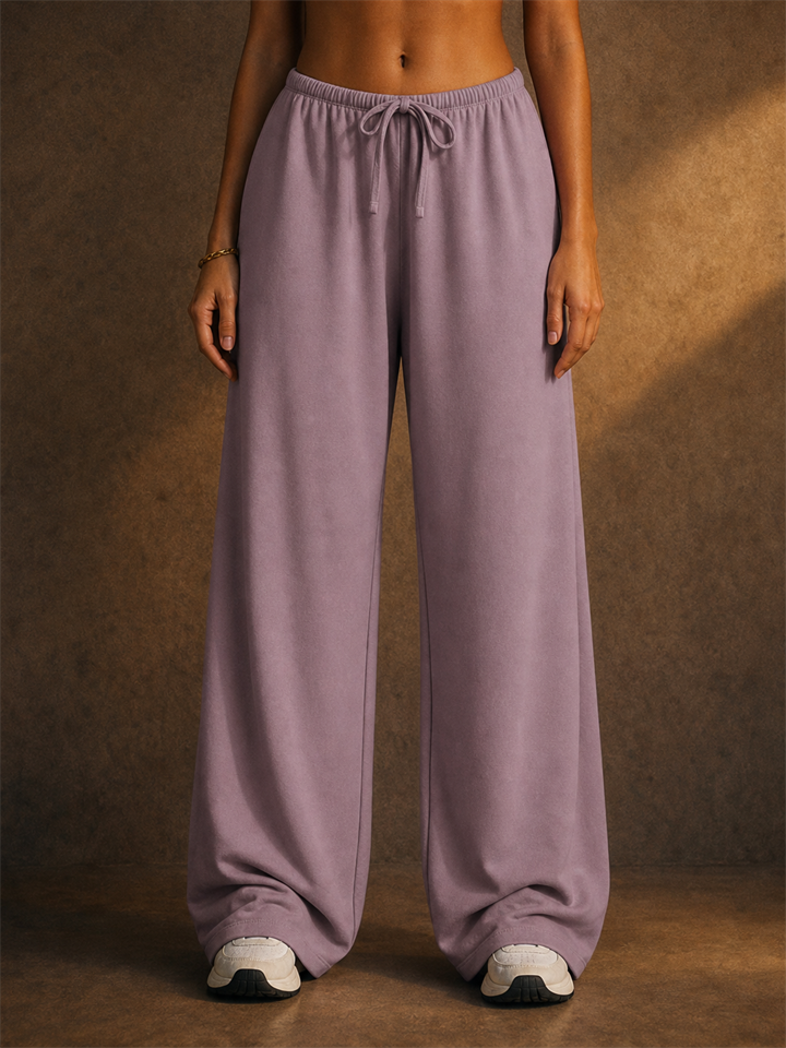 Women High Waist Baggy Drawstring Lounge Wide Leg Sweatpants