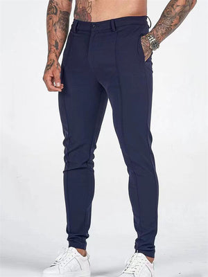 Men's Spring Summer Slim Fit Straight Leg Casual Pants