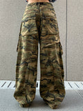Women's American Style Camouflage Utility Denim Cargo Pants
