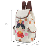 Lovely Cartoon Kitty Lightweight Canvas Schoolbag for Girls