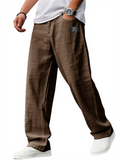 Male's Summer Simple Style Solid Color Casual Straight Trousers
