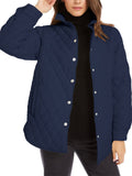 Women's Warm Lightweight Stand-collar Quilted Puffer Jacket