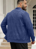 Men's Simple Autumn Faux Suede Zipper Casual Jackets
