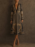 Womens Stylish Gold Beaded Long Sleeve V Neck Outerwear