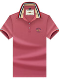 Men's Contrast Color Casual Short Sleeve Lapel Polo Shirts