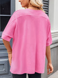 Women's Loose Solid Color Round Neck Short Sleeve T-Shirt
