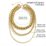 Multilayered Bright Beads Necklaces for Ladies