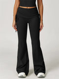 Comfy High-Waist Drawstring Workout Fitness Flared Yoga Pants for Women